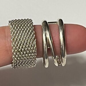 Authentic TIFFANY & CO. Sterling Silver Zig-Zag band